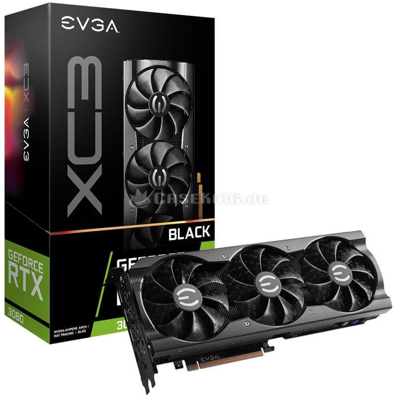EVGA XC3 BLACK GAMING GeForce RTX 3080 10GB GDDR6X Black image