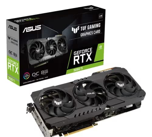 Asus TUF GAMING OC GeForce RTX 3060 Ti 8GB GDDR6X Black main image