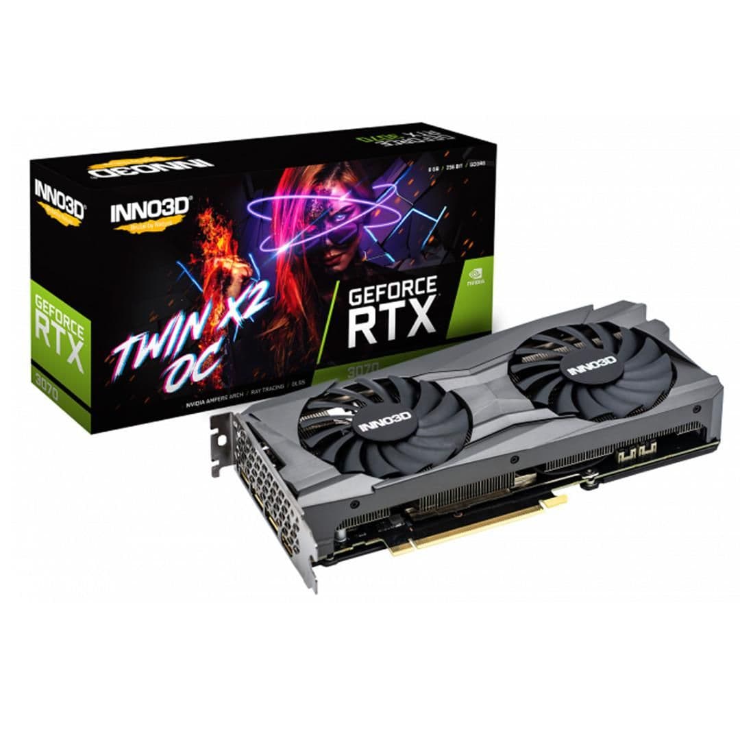Inno3D Twin X2 OC GeForce RTX 3070 LHR 8GB GDDR6 Black main image
