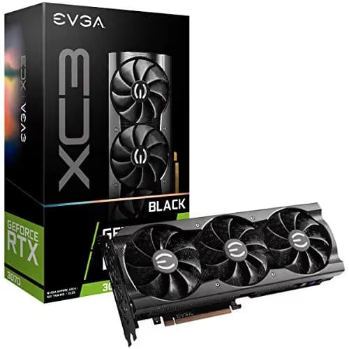 EVGA XC3 BLACK GAMING GeForce RTX 3070 8GB GDDR6 Black Silver image