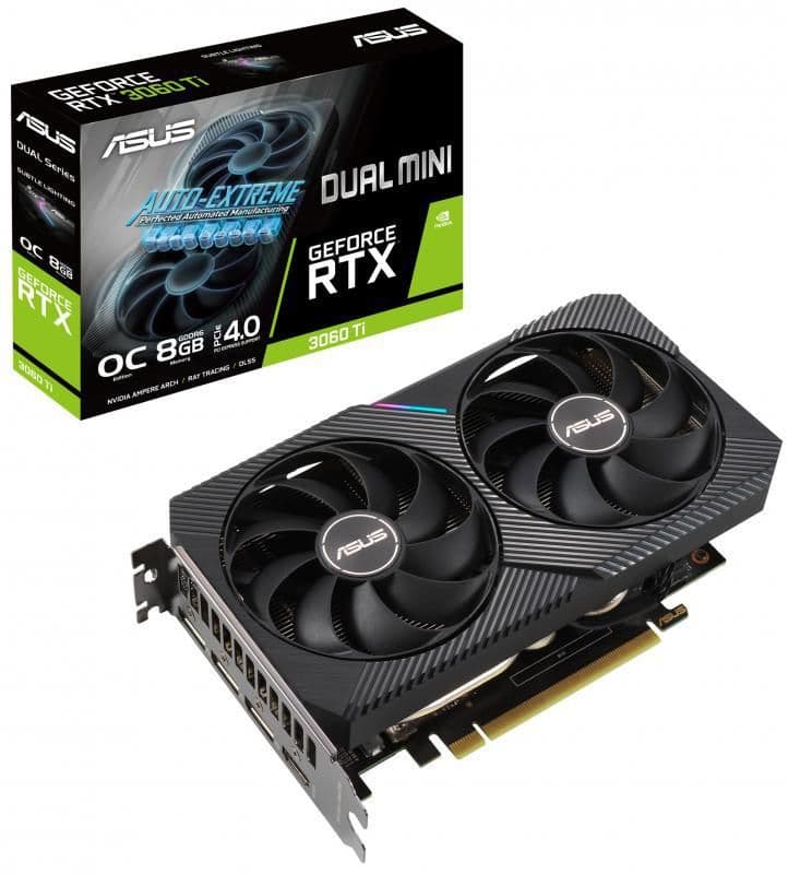 Asus DUAL MINI OC GeForce RTX 3060 Ti 8GB GDDR6 Black main image