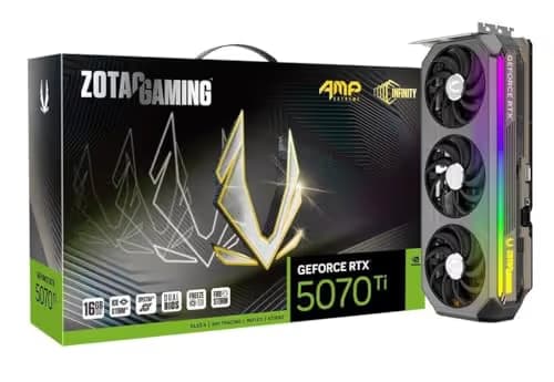 Zotac GAMING AMP Extreme INFINITY GeForce RTX 5070 Ti 16GB GDDR7 Black image