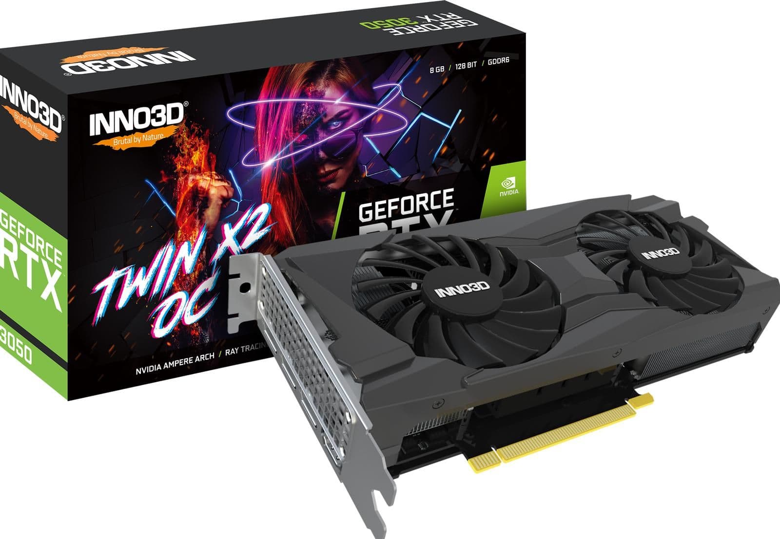 Inno3D GeForce RTX 3050 Twin X2 OC 8GB GDDR6 Black main image