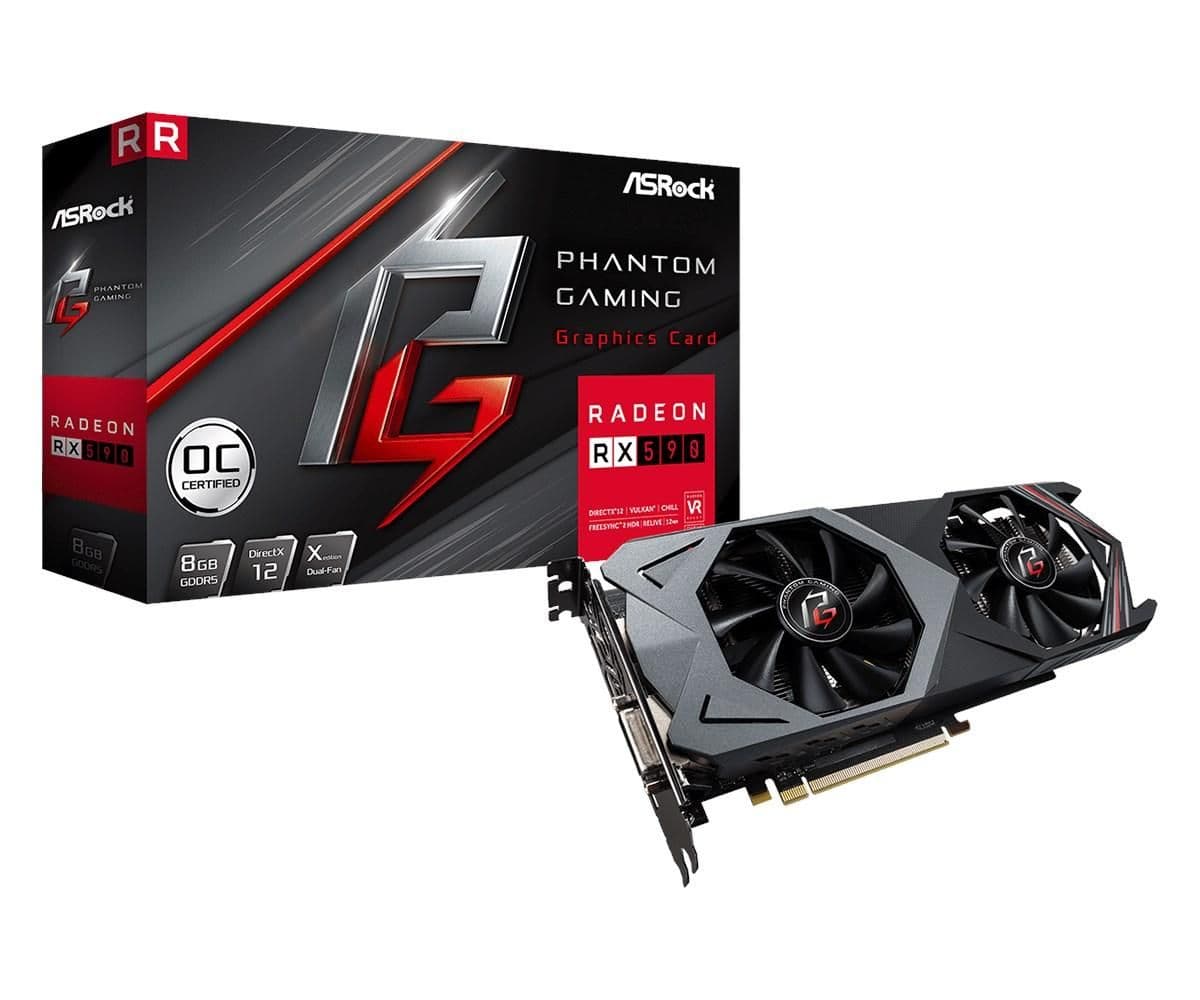 ASRock Phantom Gaming X Radeon RX 590 8GB GDDR5 Black / Red main image