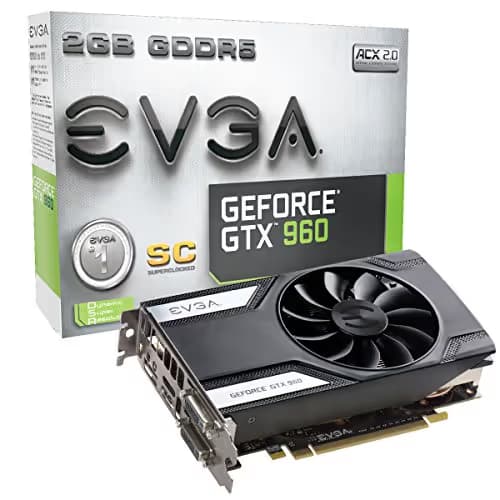 EVGA Superclocked GeForce GTX 960 2GB GDDR5 Black / Silver image