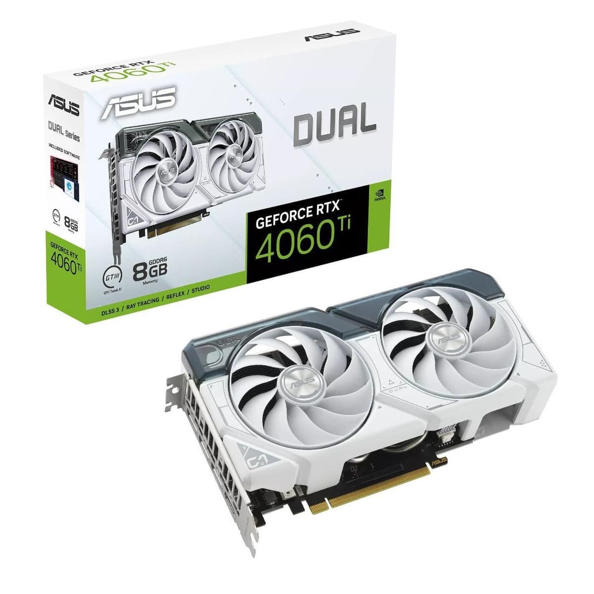 Asus DUAL GeForce RTX 4060 Ti 8GB GDDR6 White main image
