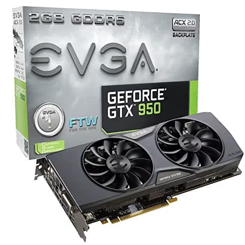 EVGA FTW ACX 2.0 GeForce GTX 950 2GB GDDR5 Black image