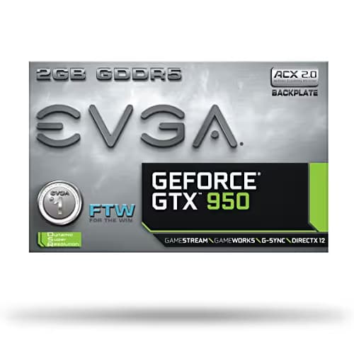 EVGA FTW ACX 2.0 GeForce GTX 950 2GB GDDR5 Black image