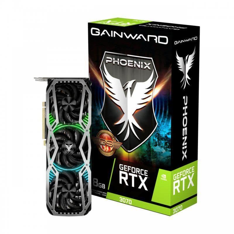 Gainward Phoenix V1 GeForce RTX 3070 LHR 8GB GDDR6 Silver / Black image