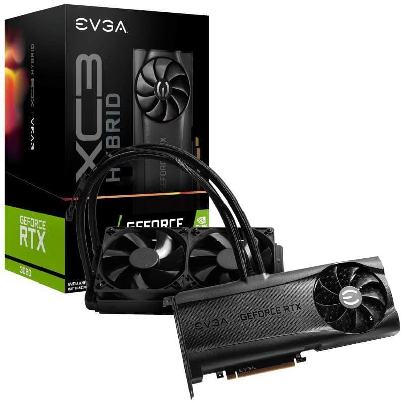 EVGA XC3 ULTRA HYBRID GAMING GeForce RTX 3080 10GB GDDR6X Black image