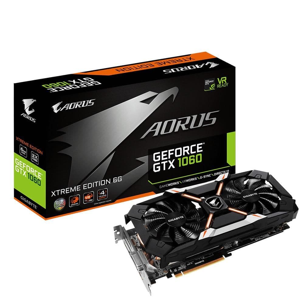 Gigabyte AORUS XTREME GeForce GTX 1060 6GB GDDR5 Black / Orange image