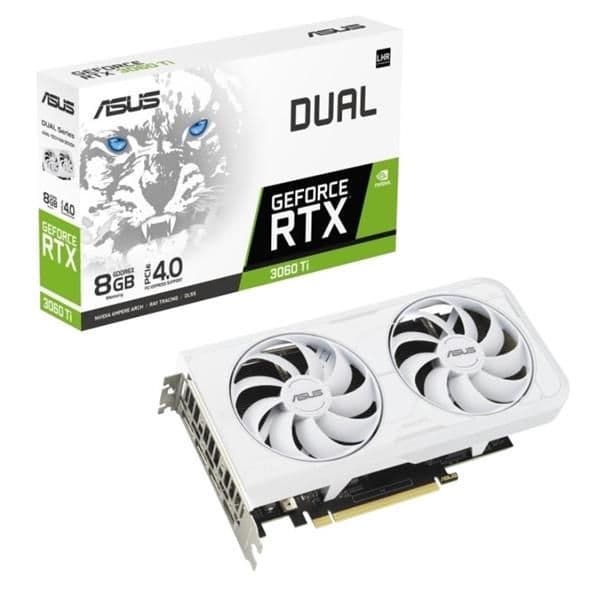 Asus DUAL GeForce RTX 3060 Ti 8GB GDDR6X White image
