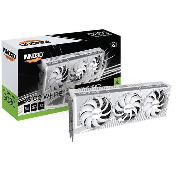 Inno3D X3 OC GeForce RTX 5080 16GB GDDR7 White / Silver main image