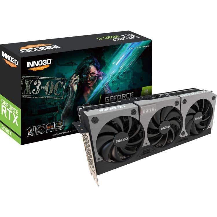 Inno3D X3 OC GeForce RTX 3090 Ti 24GB GDDR6X Silver / Black image