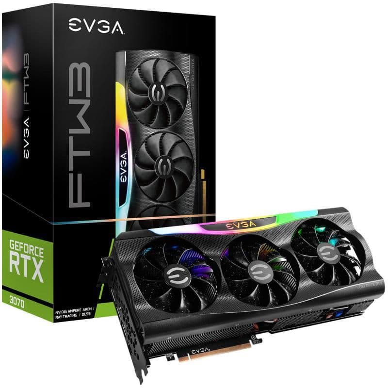 EVGA FTW3 GAMING GeForce RTX 3070 8GB GDDR6 Black / Silver image