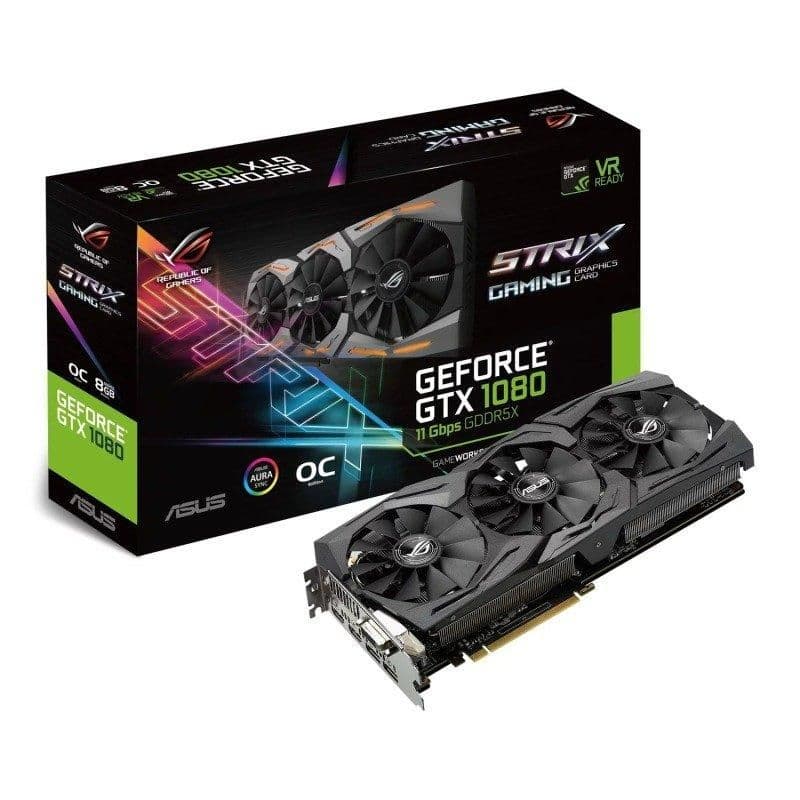 Asus ROG Strix O8G 11GBPS GeForce GTX 1080 8GB GDDR5X Black image
