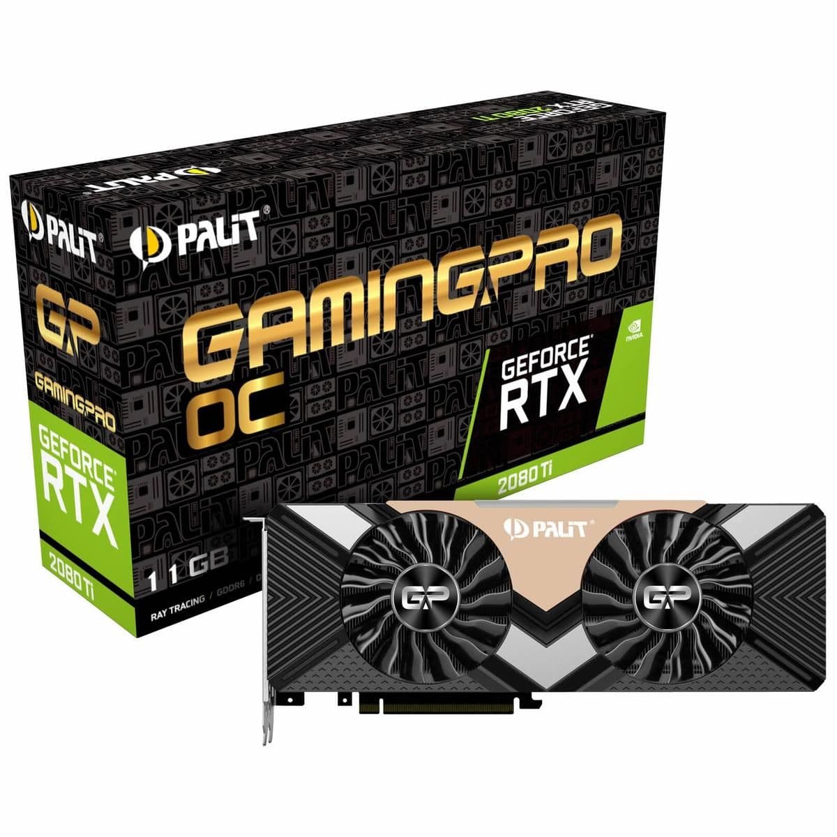 Palit GamingPro OC GeForce RTX 2080 Ti 11GB GDDR6 Black / Gold image