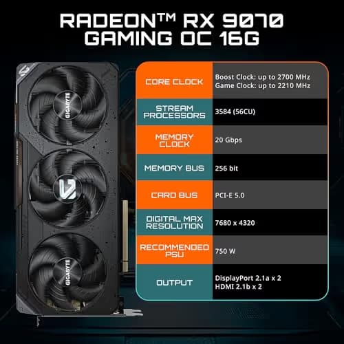 GIGABYTE Radeon RX 9070 GAMING OC 16G GDDR6 image