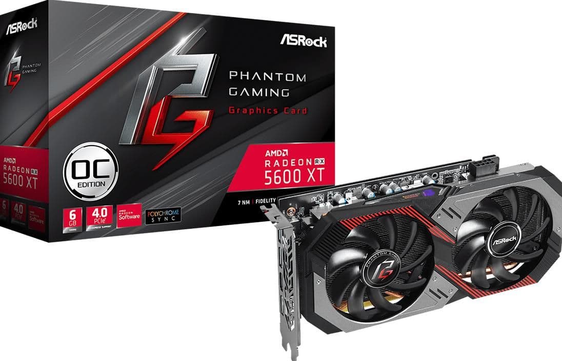 ASRock Radeon RX 5600 XT Phantom Gaming D OC 6GB GDDR6 Black / Red image