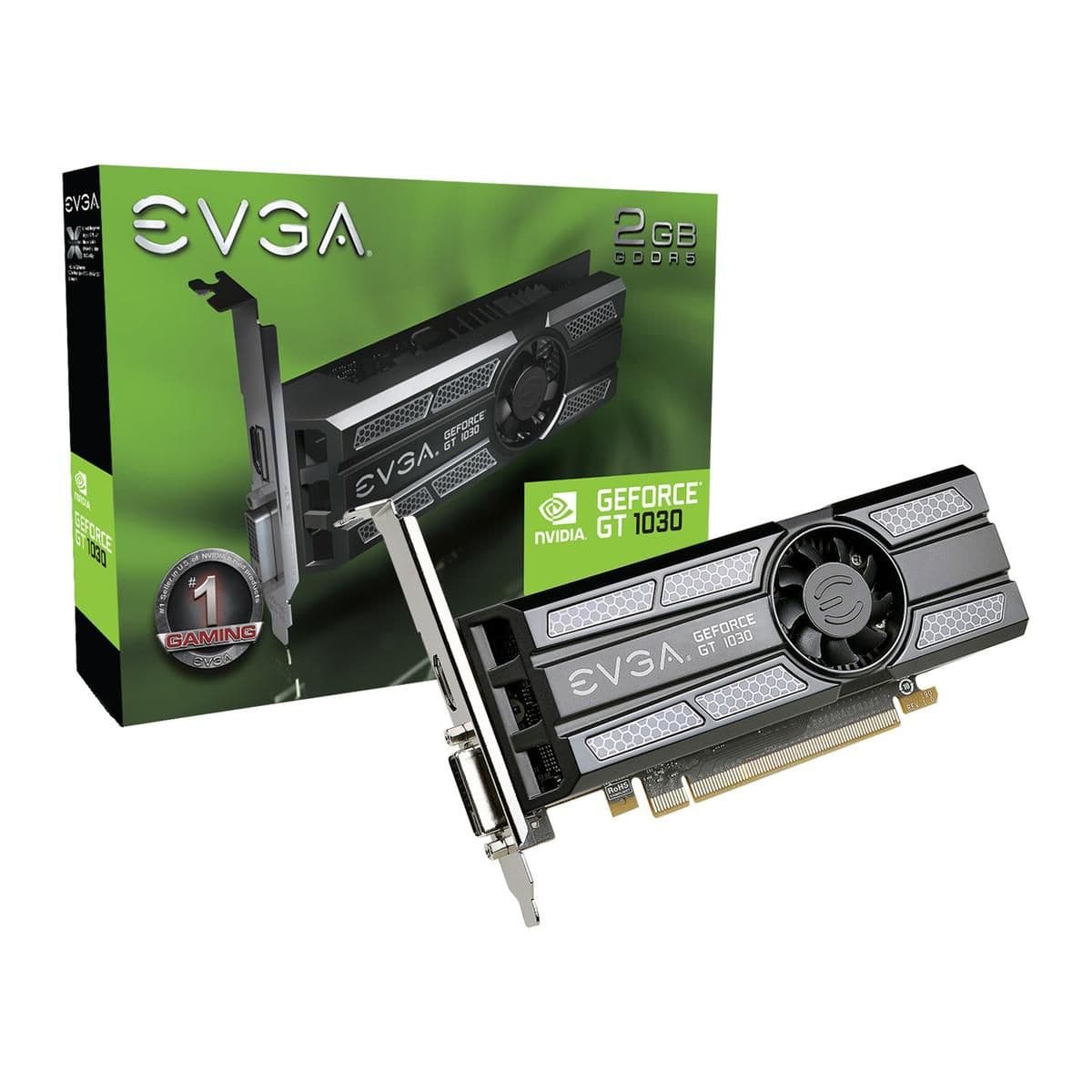EVGA GeForce GT 1030 2GB GDDR5 Black main image
