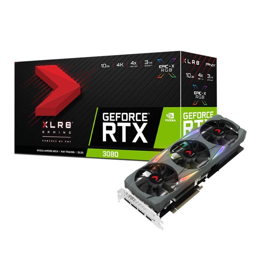 PNY XLR8 Gaming UPRISING EPIC-X RGB GeForce RTX 3080 10GB GDDR6X Black main image