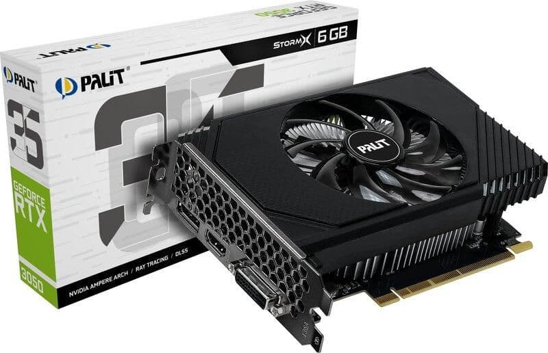 Palit StormX GeForce RTX 3050 6GB GDDR6 Black main image