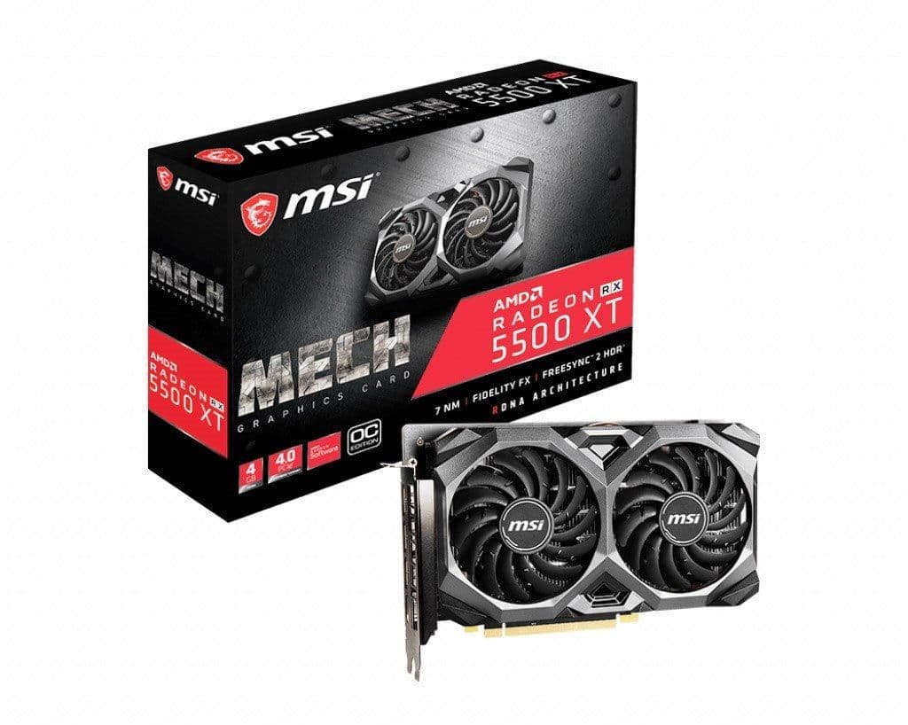 MSI Radeon RX 5500 XT MECH OC 4GB GDDR6 Black image