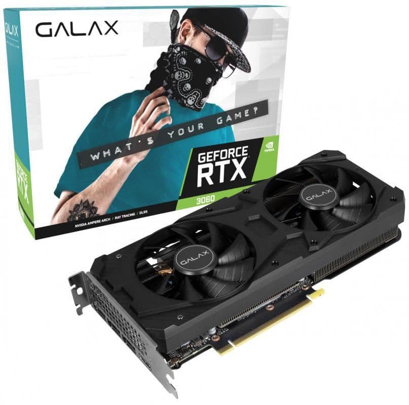 GALAX (1-click OC) GeForce RTX 3060 12GB GDDR6 Black image