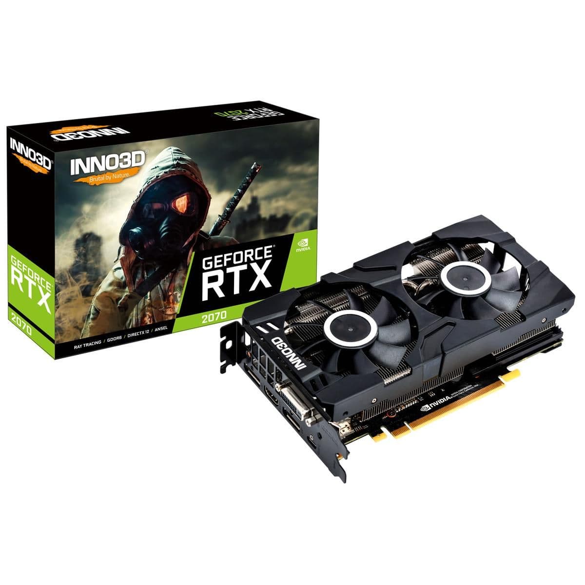 Inno3D Twin X2 GeForce RTX 2070 8GB GDDR6 Black / White main image