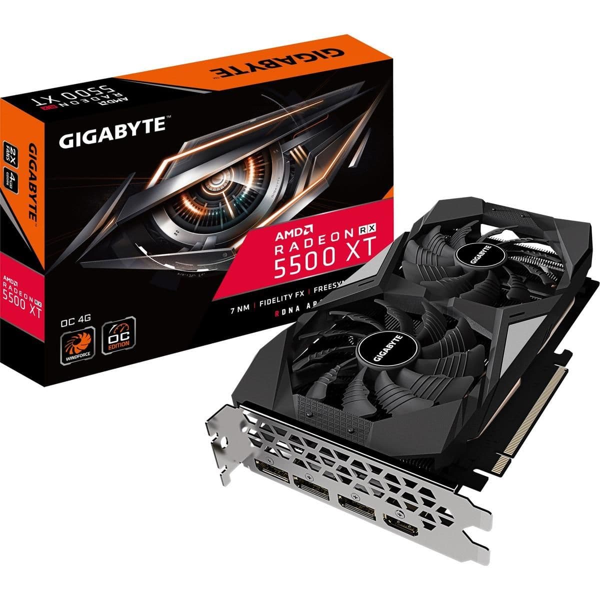 Gigabyte OC Radeon RX 5500 XT 4GB GDDR6 Black / Gray image