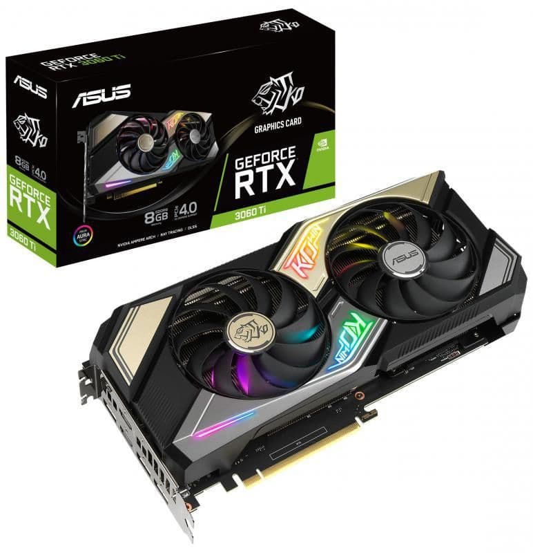 Asus KO GeForce RTX 3060 Ti 8GB GDDR6 Black / Silver main image
