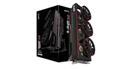XFX Radeon RX 7800 XT Quicksilver Magnetic Air 16GB GDDR6 Black / Red image