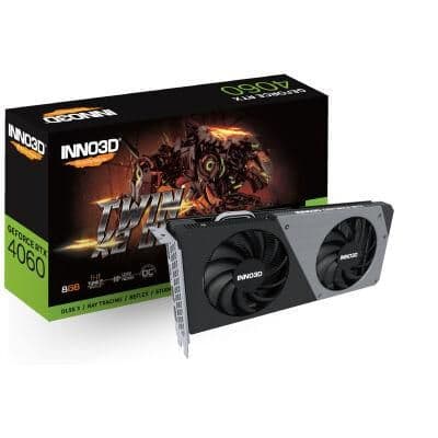 Inno3D Twin X2 OC GeForce RTX 4060 8GB GDDR6 Black / Silver main image