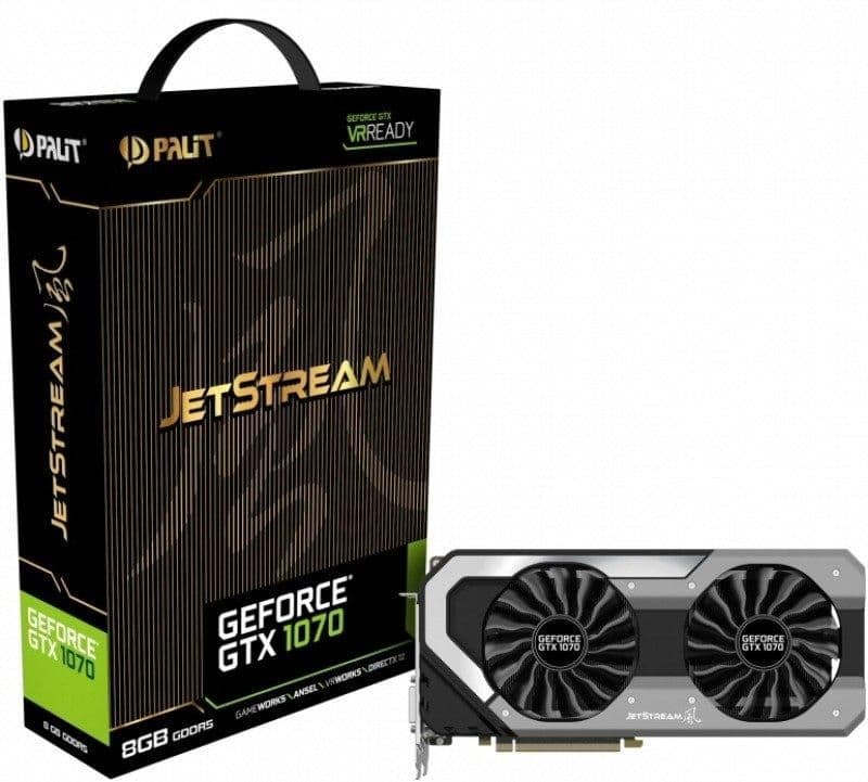 Palit JetStream GeForce GTX 1070 8GB GDDR5 Black / Gray main image