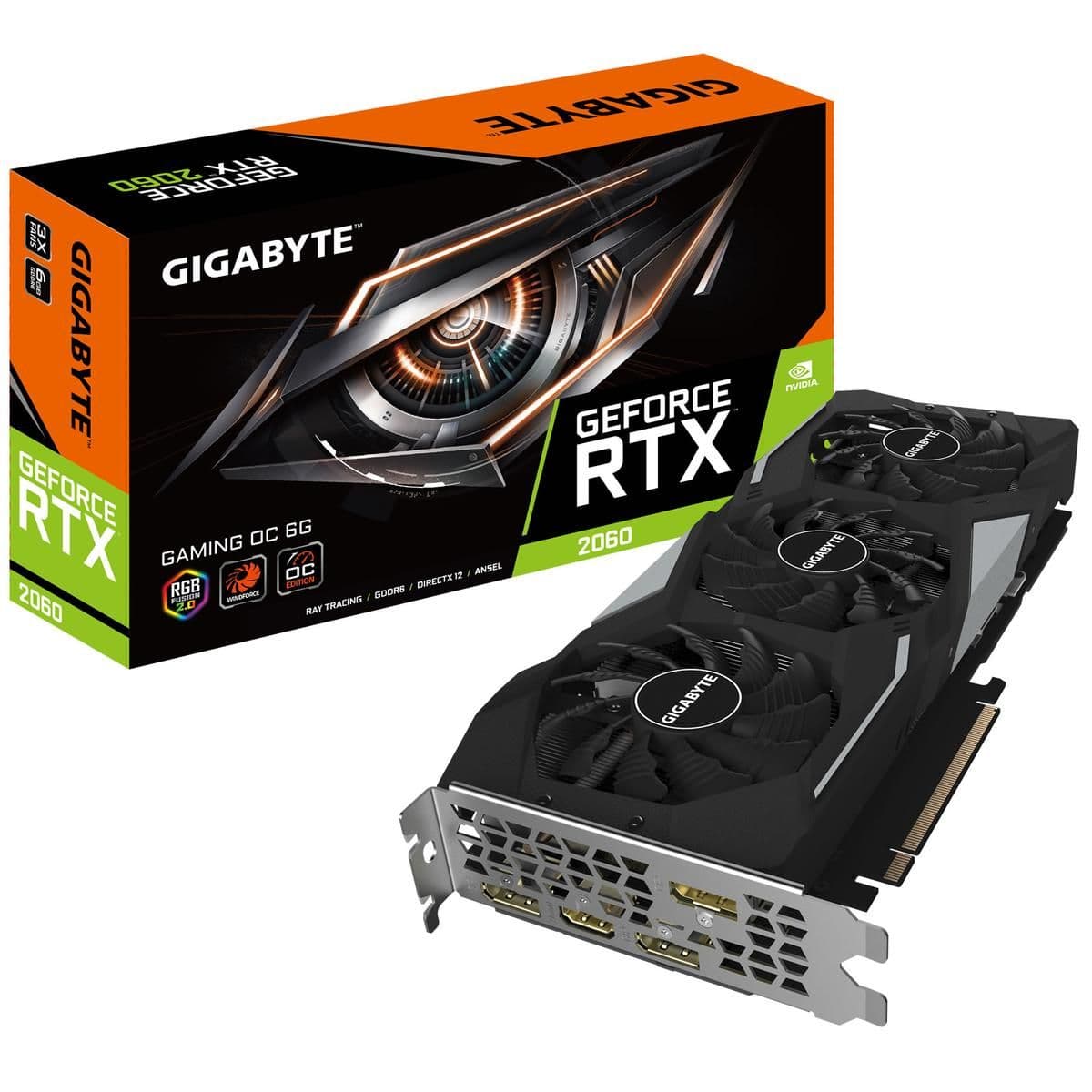 Gigabyte GAMING OC GeForce RTX 2060 6GB GDDR6 Black image