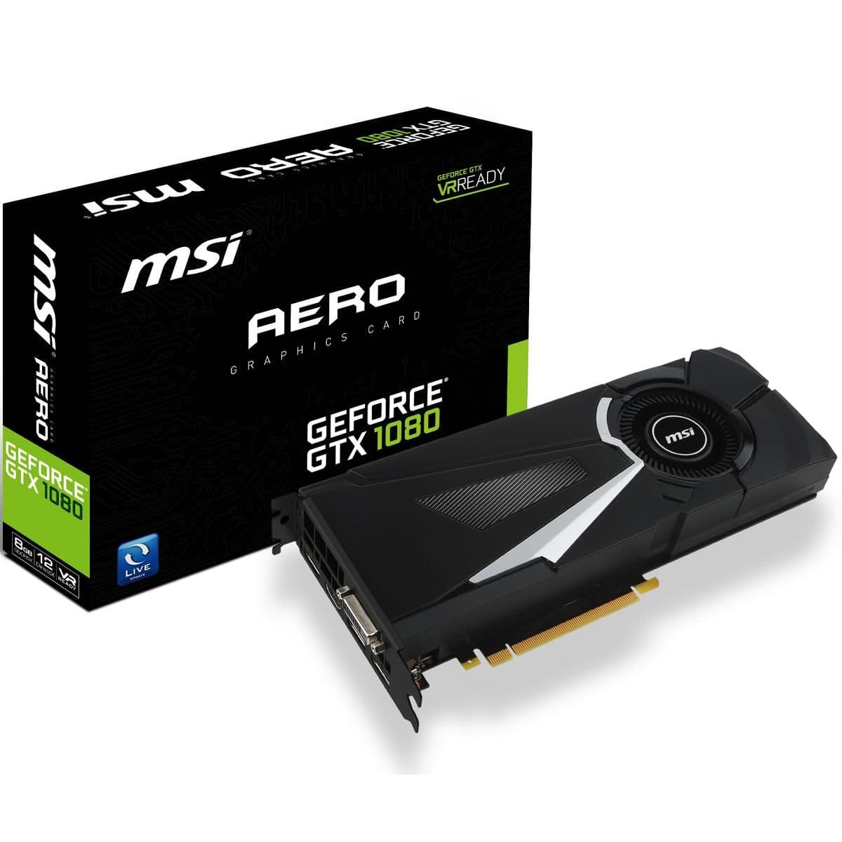 MSI AERO GeForce GTX 1080 8GB GDDR5X Black / Silver image