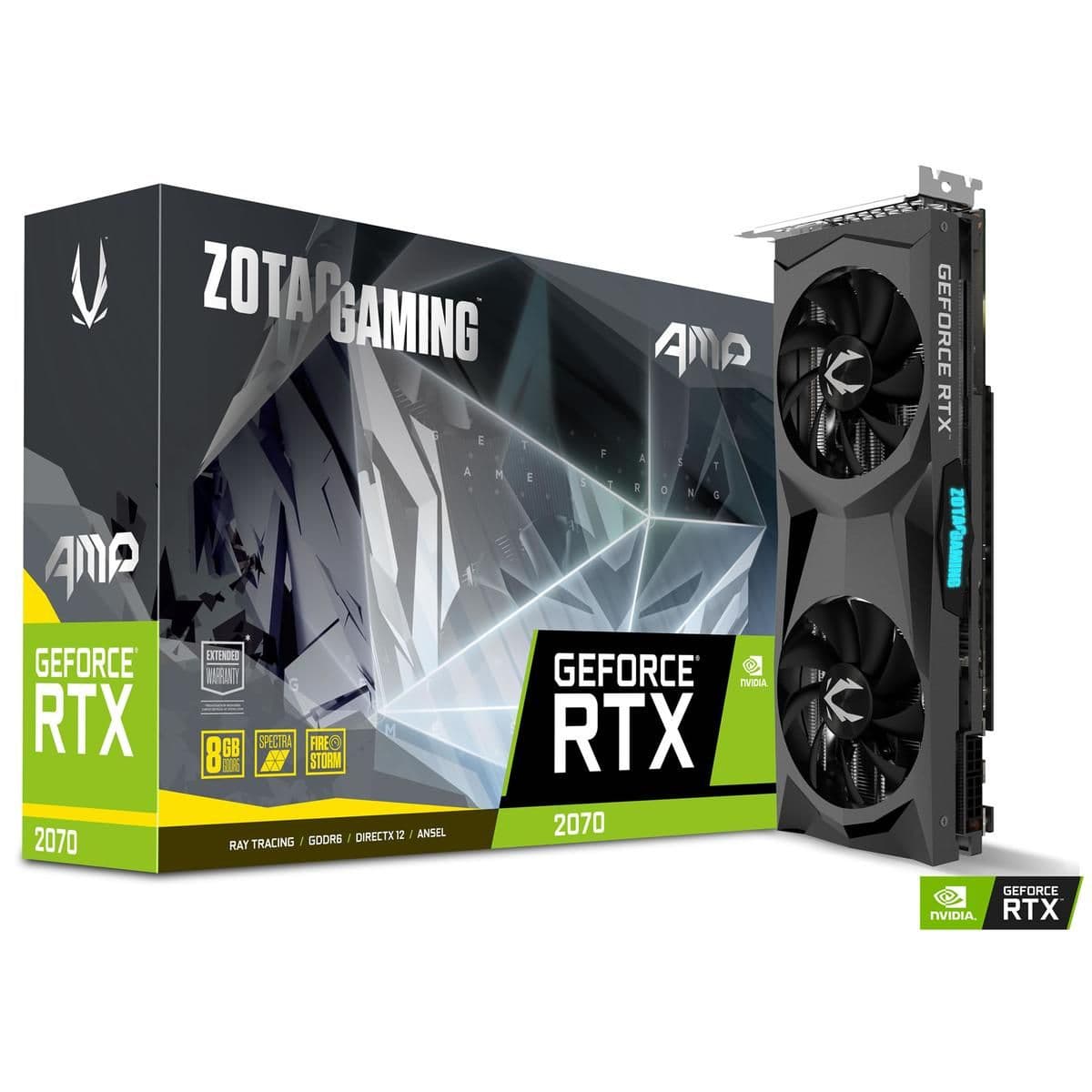 Zotac GAMING AMP GeForce RTX 2070 8GB GDDR6 Black image