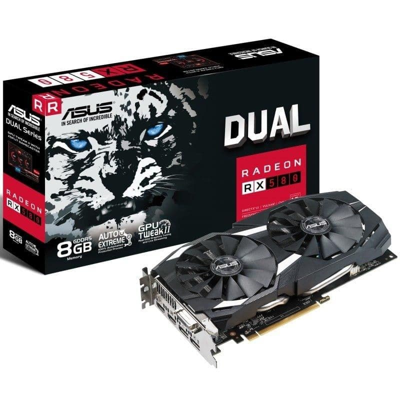 Asus DUAL Radeon RX 580 8GB GDDR5 Black / Silver image
