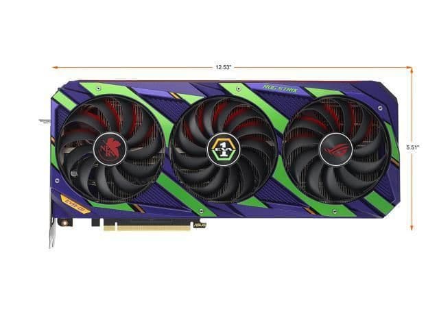 Asus ROG STRIX OC EVA GeForce RTX 3080 12GB LHR 12GB GDDR6X Purple / Green image