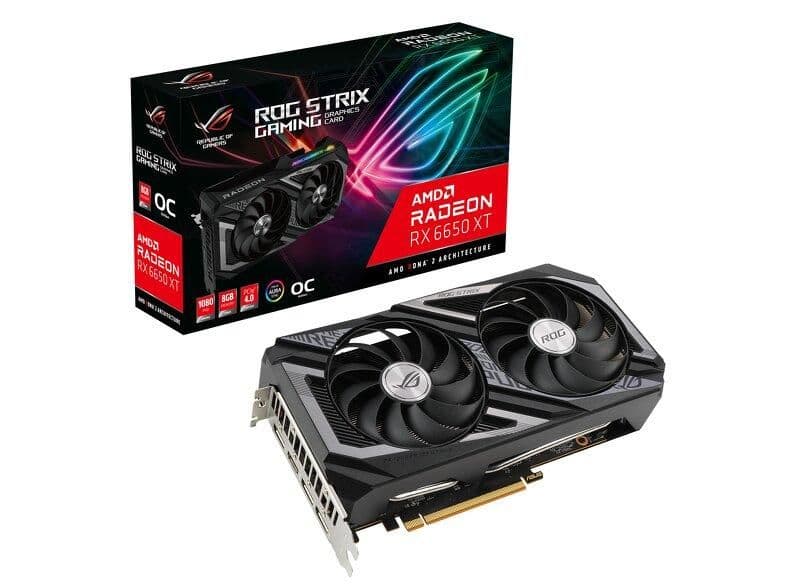 Asus ROG STRIX GAMING OC V2 Radeon RX 6650 XT 8GB GDDR6 Black / Silver main image