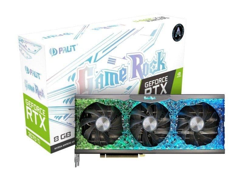 Palit GameRock GeForce RTX 3070 Ti 8GB GDDR6X Silver main image