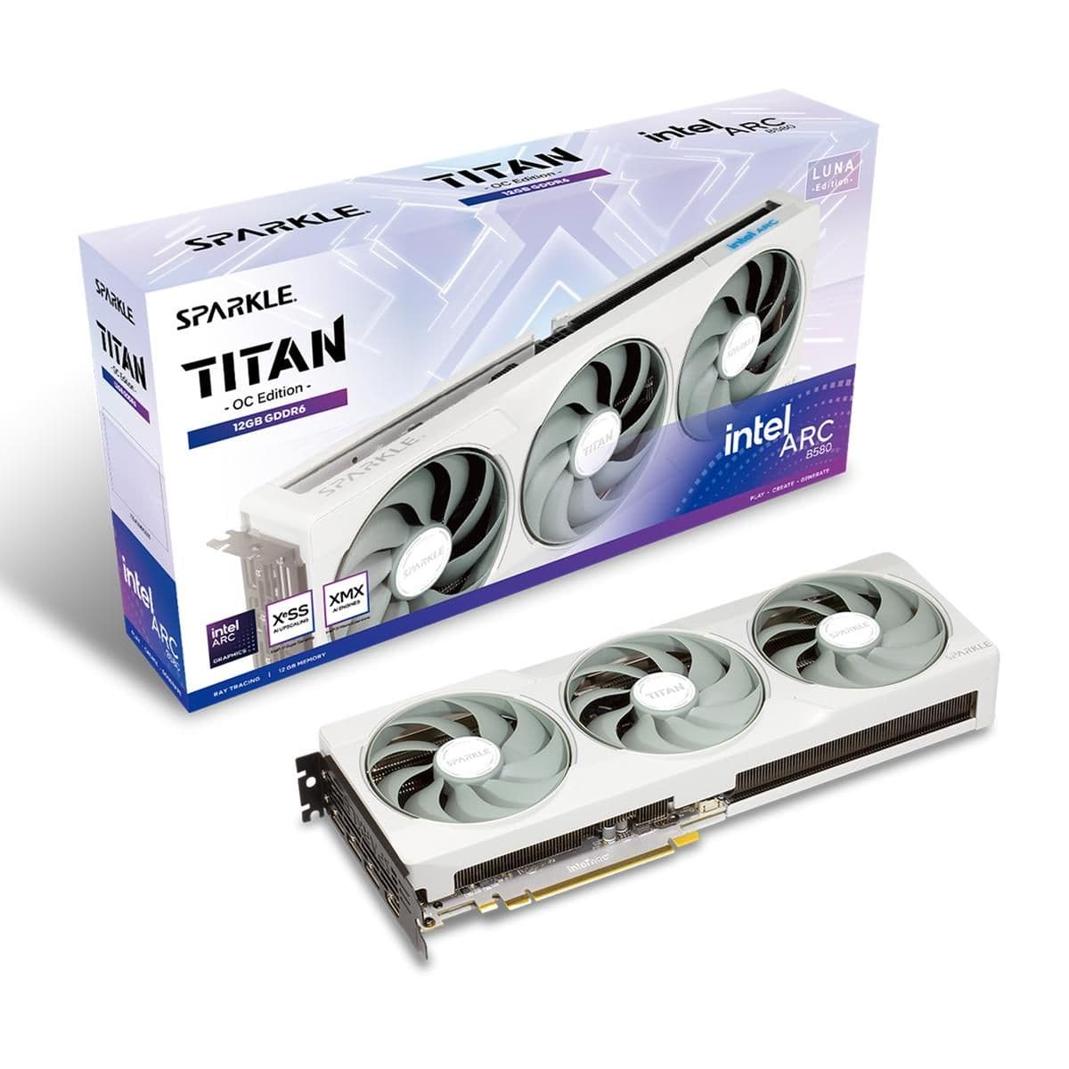 Sparkle Arc B580 TITAN Luna OC Arc B580 12GB GDDR6 White main image