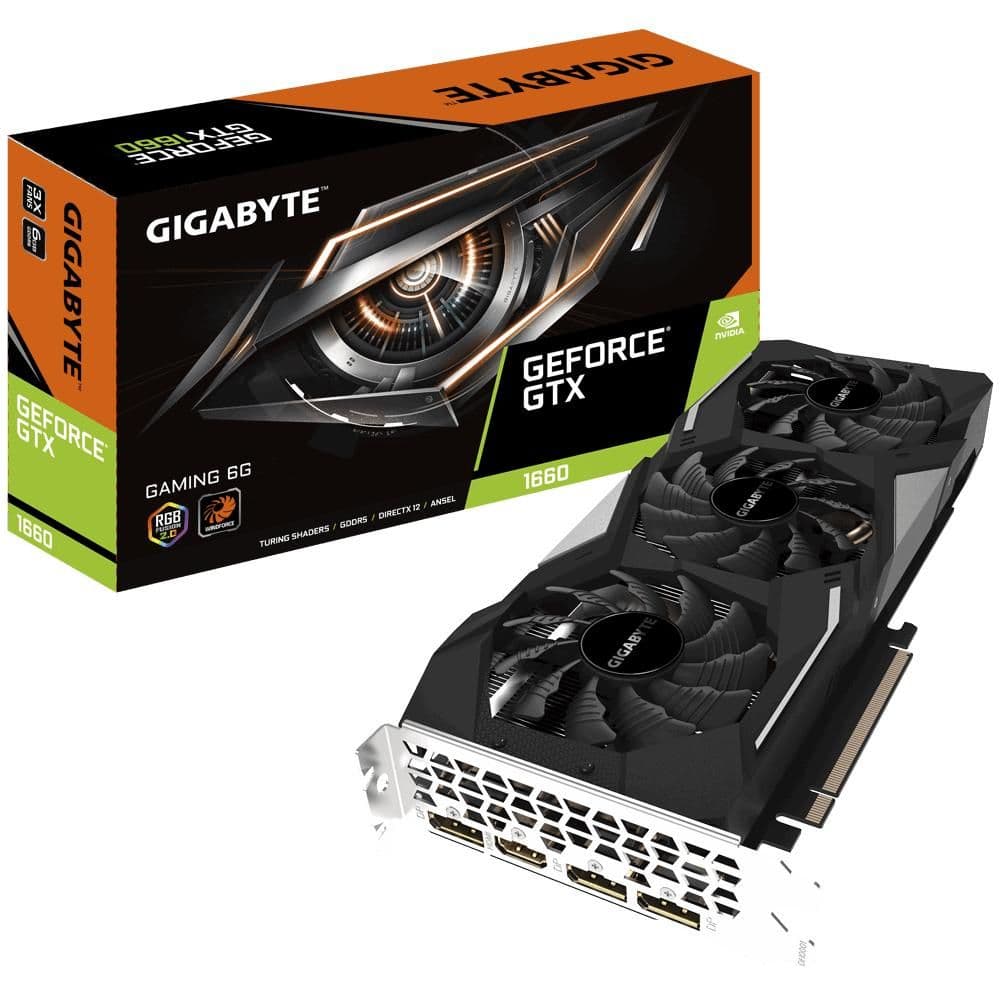 Gigabyte GAMING GeForce GTX 1660 6GB GDDR5 Black / Gray main image
