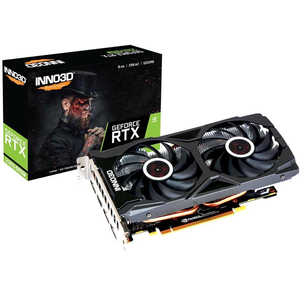 Inno3D Twin X2 OC GeForce RTX 2060 SUPER 8GB GDDR6 Black image