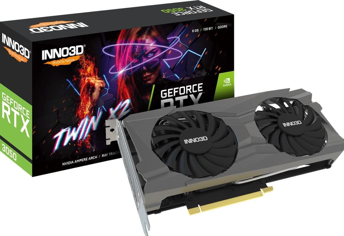 Inno3D Twin X2 GeForce RTX 3050 8GB GDDR6 Black main image