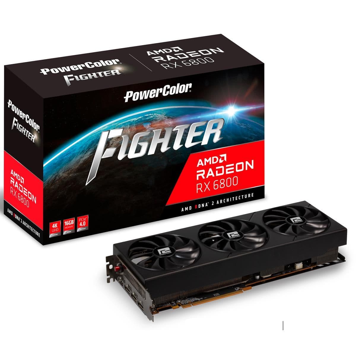 PowerColor Radeon RX 6800 Fighter OC 16GB GDDR6 Black image