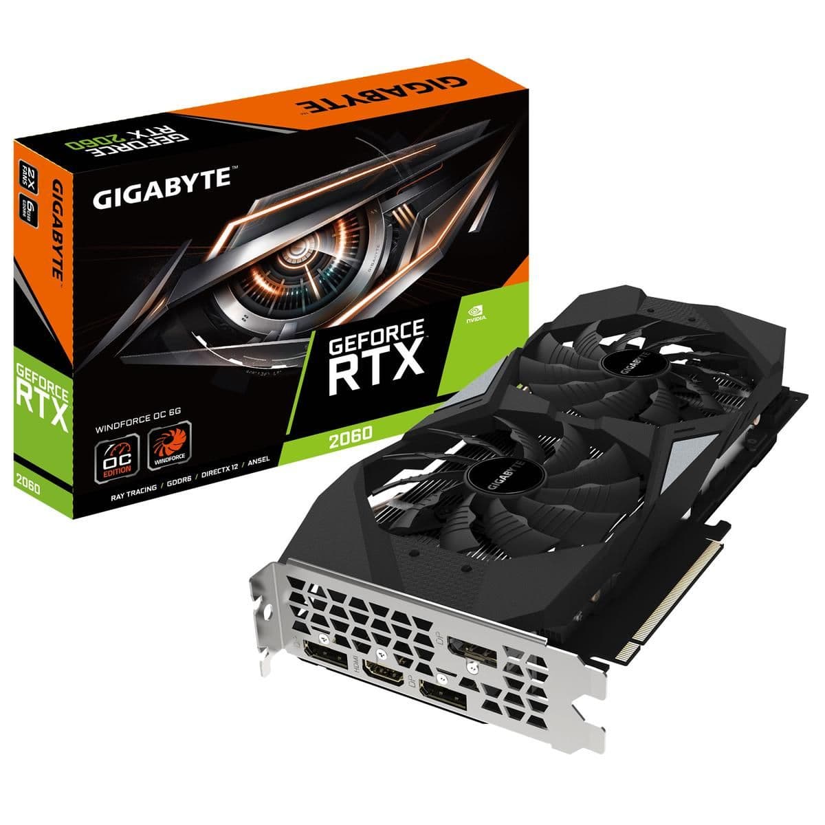 Gigabyte WINDFORCE GeForce RTX 2060 6GB GDDR6 Black main image