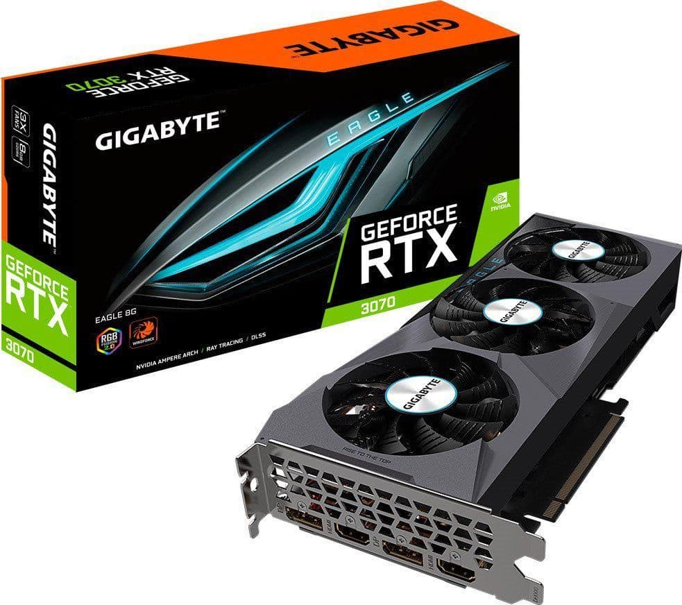 Gigabyte EAGLE GeForce RTX 3070 8GB GDDR6 Black / Silver main image