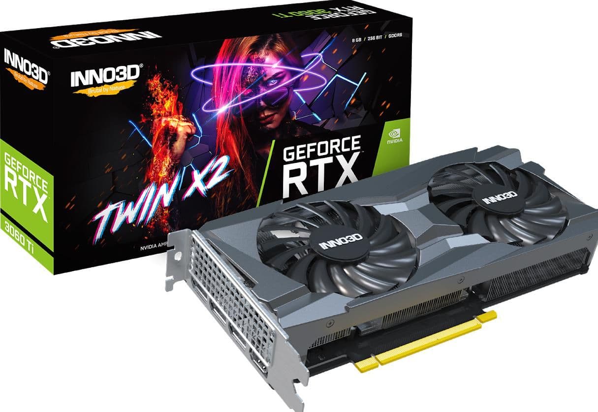 Inno3D Twin X2 GeForce RTX 3060 Ti 8GB GDDR6 Black image