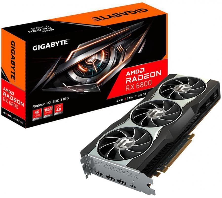 Gigabyte Radeon RX 6800 GV-R68-16GC-B 16GB GDDR6 Black / Silver main image